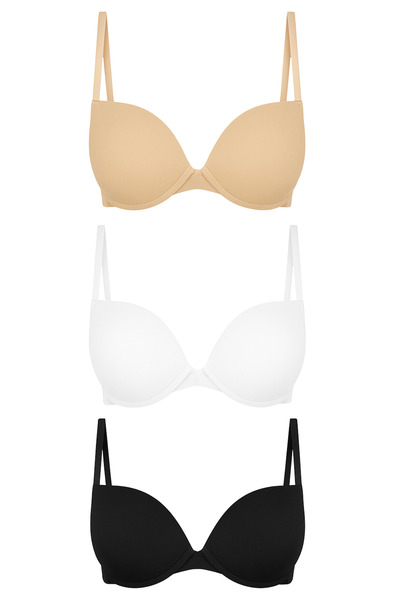 UTKU YILDIZ Kadın Dolgulu Sütyen 3'lü Paket