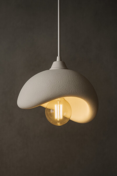 Findify Store Minimalist Beton Görünümlü Stone Modern Iskandinav Sarkıt Çevre Dostu Avize( Rustik Ampul Hediyeli)