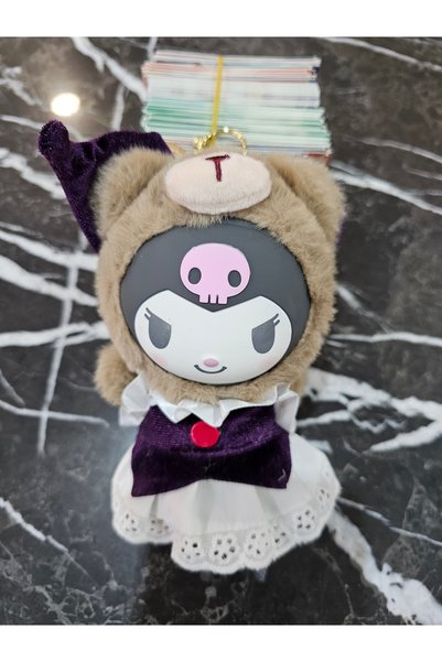 Meyra Accessories Sanrio Kawaii Kuromi Luxury Oversized Plush Toy Keychain 17cm Cute Birthday Lover Gift