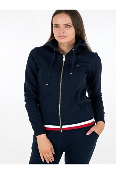 Tommy Hilfiger Heritage Zip Closure High Neck Long Sleeve Hoodie