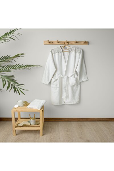 Linens Elia Bamboo S/M Robe Set White