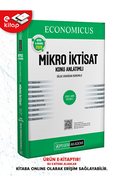 Pegem Akademi Yayıncılık 2026 KPSS A Grubu Economicus Mikro İktisat Konu Anla...