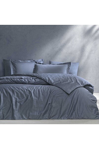 Linens Mix&Match Cotton Satin King Size Duvet Cover Indigo