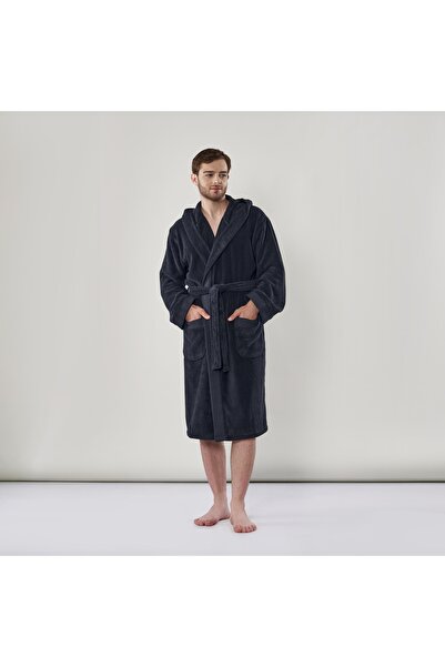 Linens Premium Cotton - L Bathrobe Black