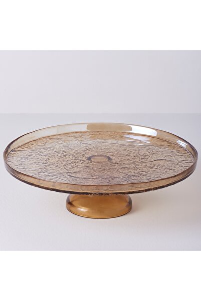 Linens Gleam Cam 32 cm Ayaklı Servis Amber