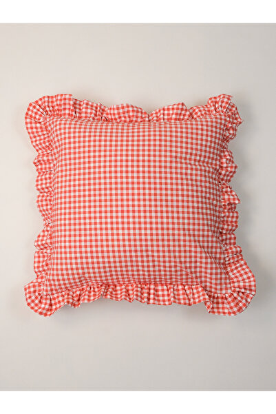 Galia Tasarım Cottage Red - 100% Organic Cotton Poplin Red-White Gingham Flou...