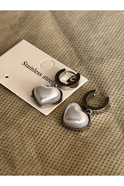 BİJUKO TAKI Stilinizi Parlatın أقراط على شكل قلب بمظهر اللؤلؤ، تصميم متدلي أم...