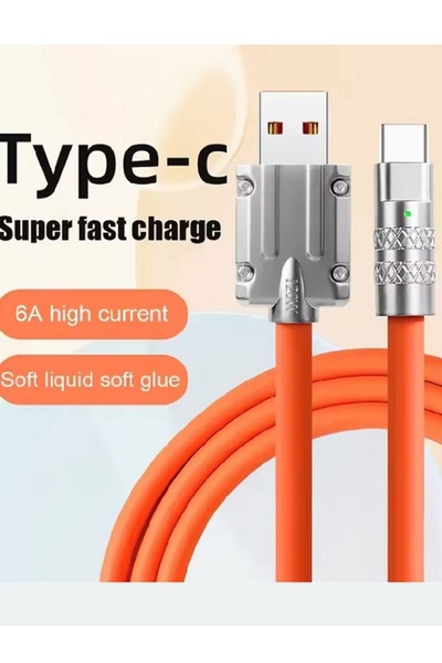 MOBİL GO Samsung Uyumlu 120W 6A Kopmaz Kırılmaz Hızlı Şarj Kablosu Galaxy A11...