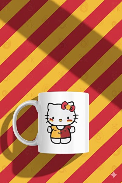 freyja design taraftar hello kitty çift taraflı kupa bardak