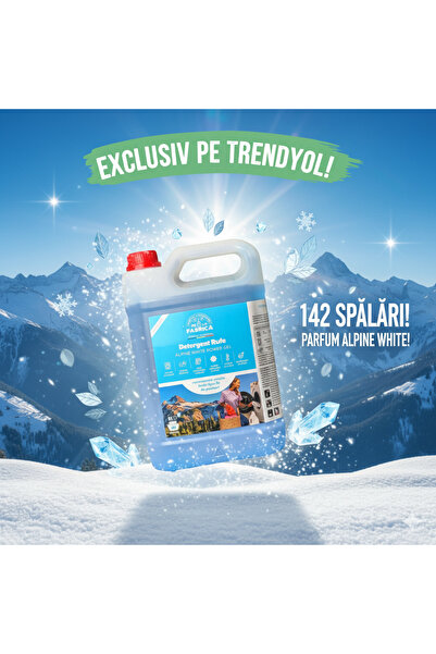 DeLaFabrica Detergent de rufe concentrat Alpine White Power cu bicarbonat de ...