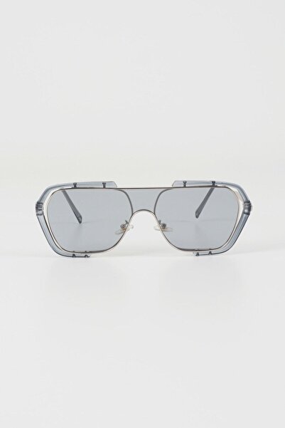 Kapin Wire Rectangular Sunglasses - Gray