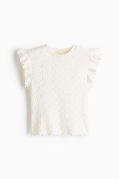 H&M بلوزة بأكمام مطوية