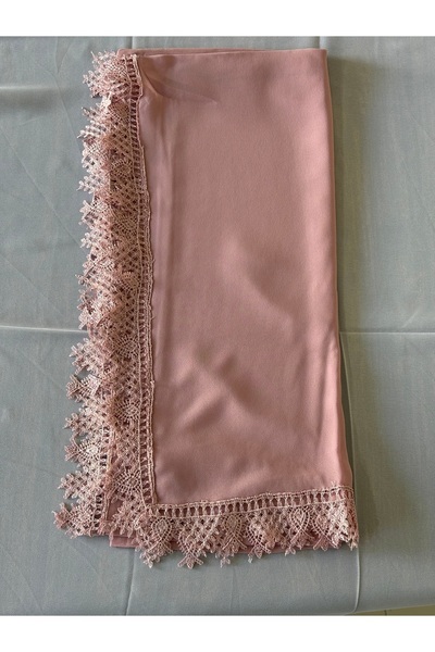 Sevgi Bağı Başörtüsü Iğne Oyası Namaz Örtüsü Mevlüt Örtüsü Şal Pembe