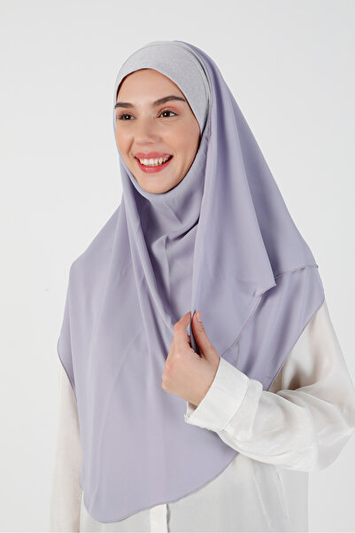 Ecardin Відкритий ліловий креп-шаль з блискітками - зручний крій - St 098