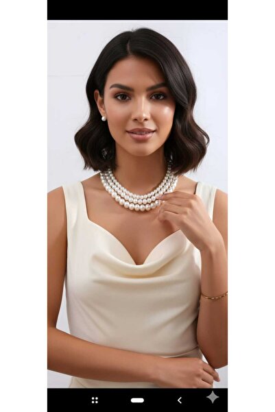 TUHAM AKSESUAR 3 BOY SURA İNCİ KOLYE