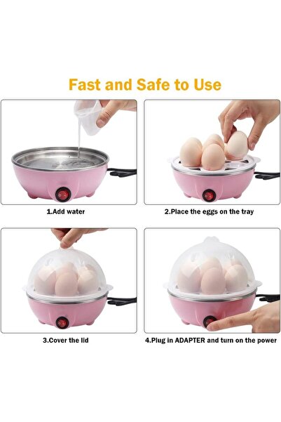 fulina Egg Boiler,Egg Cooker,Egg Steamer,Egg Cookers With Automatic Shut Off,Double-Layer Lazy Egg Boiler