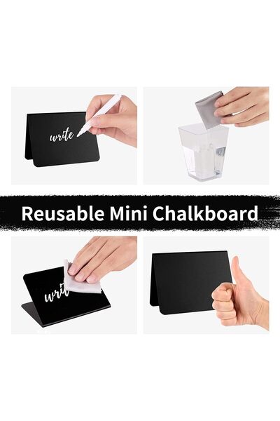 fulina Wood Mini Chalkboard Signs, 20 Pack 100 * 75mm for Party, Buffet, Wedding, Bakery - Small Chalk Sign