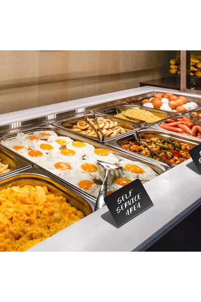 fulina Wood Mini Chalkboard Signs, 20 Pack 100 * 75mm for Party, Buffet, Wedding, Bakery - Small Chalk Sign