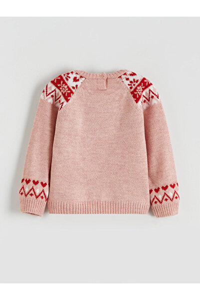 LC Waikiki New Season Crew Neck Patterned Girls' Knitwear Sweater