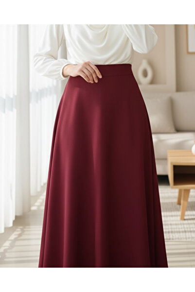 Modamorfo Bol Kiloş Sukuba Puff Skirt - Burgundy
