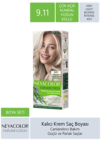 Neva Color Saç Boyası Seti 9.11 Çok Açık Kumral Yoğun Küllü 8698636612005