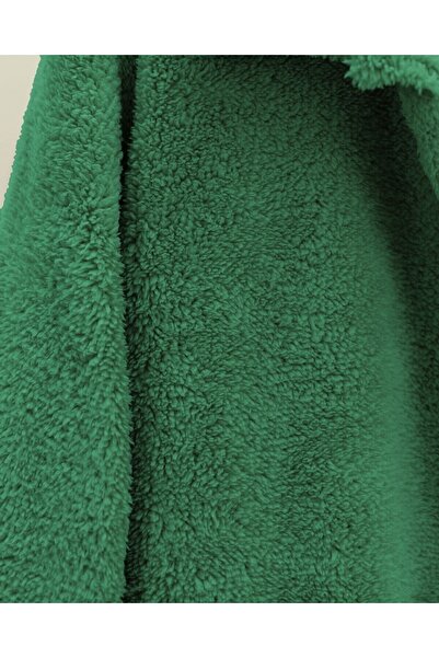 Modamorfo Plush Jacket with Button Pockets - Green