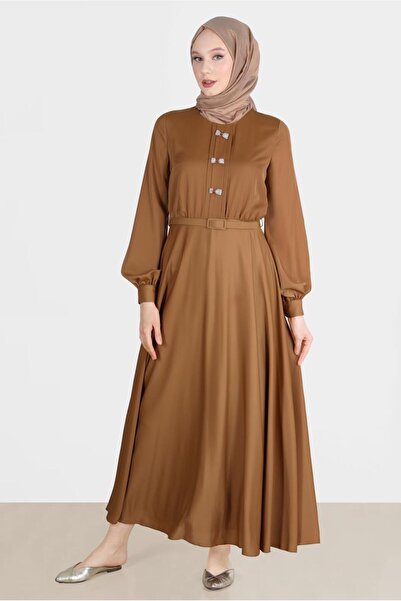 Alvina فستان مزين بفيونكة مرصعة بالأحجار 42555