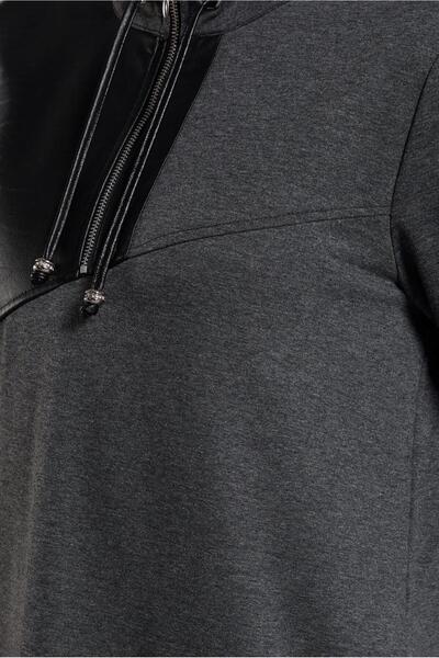 Alvina Zipper Collar Tracksuit Dress 45099