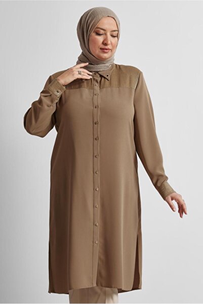 Alvina Linen Effect Large Size Tunic 20745