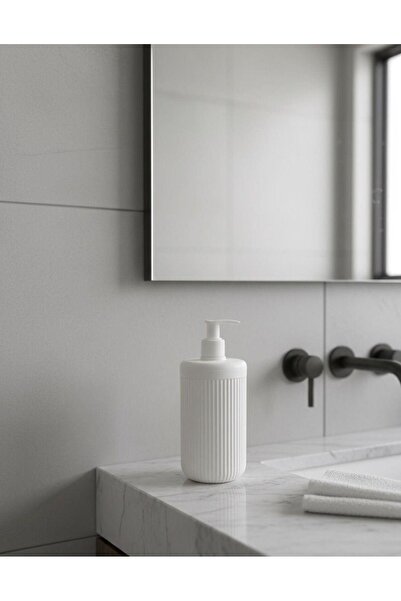 Okyanus Home Dozator de săpun lichid rotund alb Mina