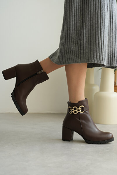 sv savves Γυναικεία παπούτσια με φερμουάρ και λεπτομέρεια με κοντό τακούνι για καθημερινή χρήση