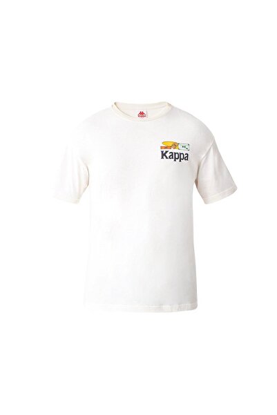 Kappa Authentic Graphik Paras Tur Unisex Beyaz Comfort Fit Tişört