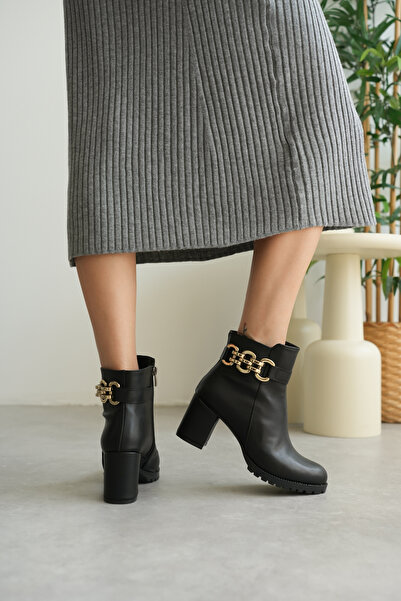 sv savves Γυναικεία παπούτσια με φερμουάρ και λεπτομέρεια με κοντό τακούνι για καθημερινή χρήση