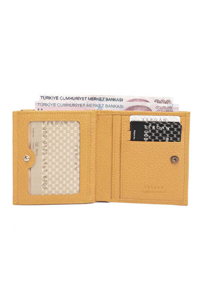 Tergan Yellow Genuine Leather Women's Wallet - S1Cb00005627-H28
