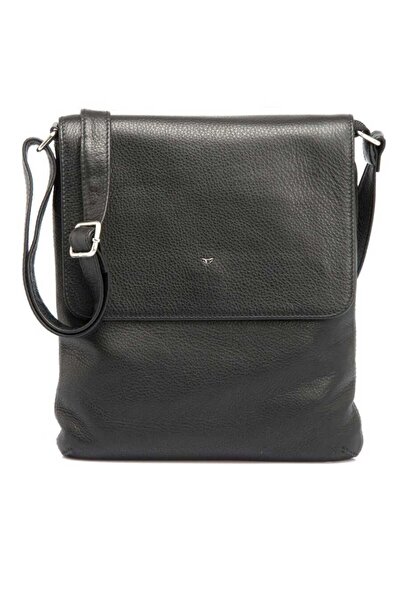 Tergan Siyah Hakiki Deri Unisex Çapraz Askılı Çanta - S1AC00002942-A85