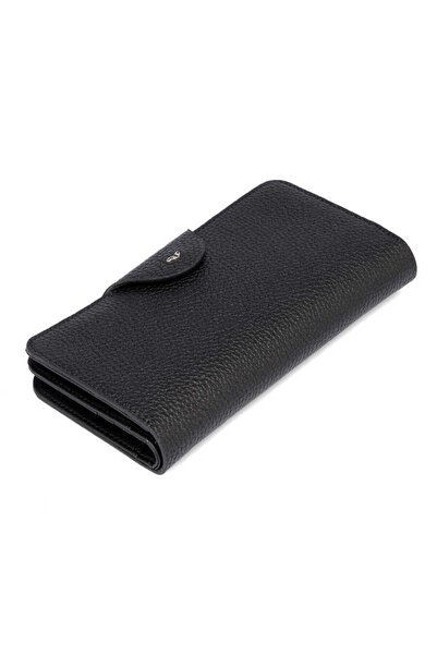 Tergan Siyah Hakiki Deri Kadın Cüzdan - S1CB00005767-D3H