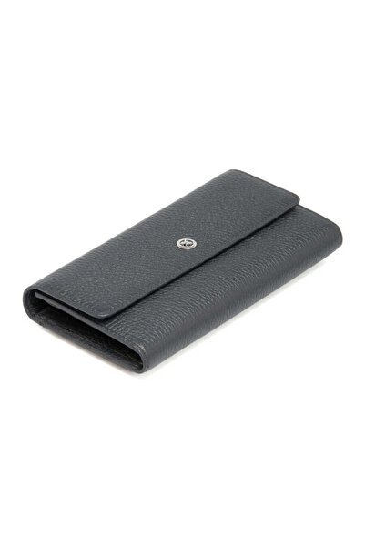 Tergan Portofel de damă din piele naturală albastru bleumarin - S1CB00005719-A38