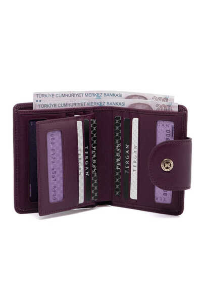 Tergan Purple Genuine Leather Women's Wallet - S1Cb00005674-A89