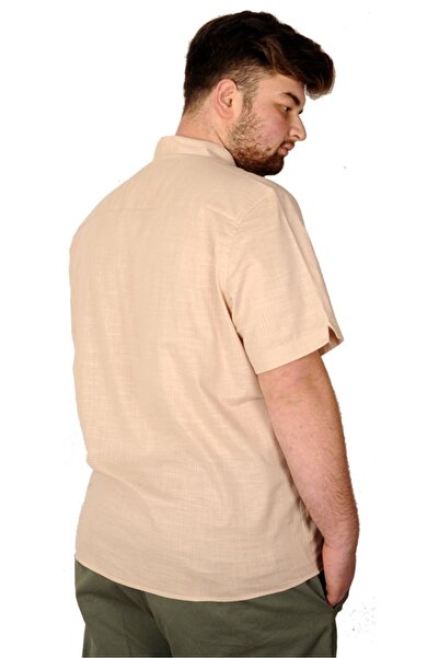 ModeXL Mode Xl Ανδρικό κοντομάνικο γιακά 20387 Μπεζ