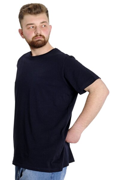 ModeXL Футболка з лайкрою великого розміру Mode Xl з шиєю екіпажу 20149 Navy Blue