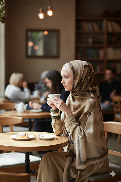 Gogoey Βαμβακερό σάλι με σχέδιο τριαντάφυλλου λωτού