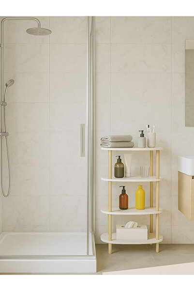 dorpek Embra Çok Amaçlı Dolap 4 Raflı Dolap Çok Amaçlı Kitaplık Beyaz