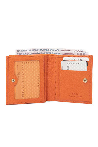 Tergan Orange Genuine Leather Women's Wallet - S1Cb00005627-J35