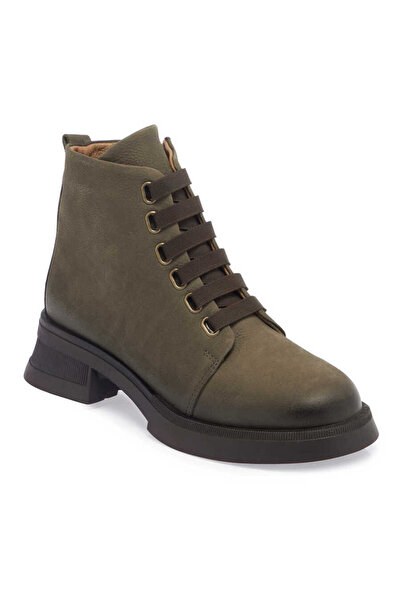 Tergan Yeşil Hakiki Nubuk Deri Kadın Casual Bot - K23K1BT66964-G98