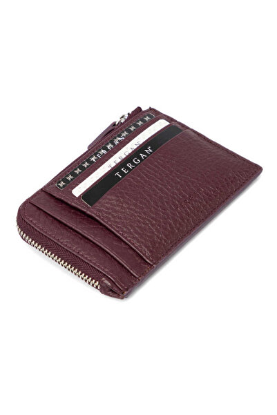 Tergan Purple Genuine Leather Unisex Credit Card Holder - S1Kk00000265-C48