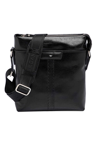 Tergan Siyah Hakiki Deri Erkek Çapraz Askılı Çanta - S1AC00021320-B06