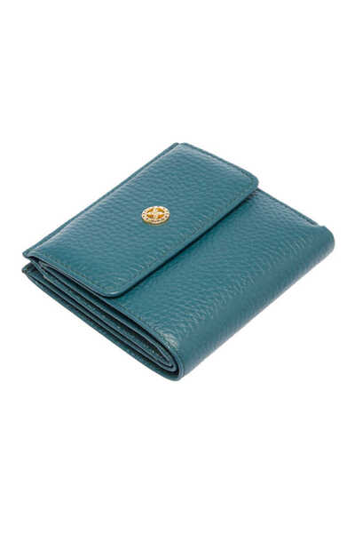 Tergan Blue Genuine Leather Women's Wallet - S1Cb00005627-T9L