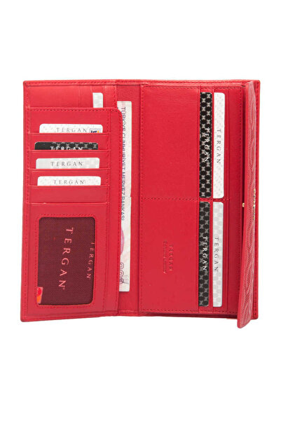 Tergan Red Genuine Leather Women's Wallet - S1Cb00005793-D39