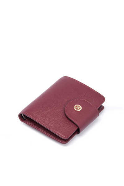 Tergan Claret Red Genuine Leather Women's Wallet - S1Cb00005674-K16