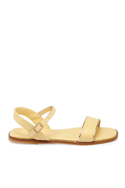 Tergan Sarı Vegan Kadın Sandalet - K24Y1SN67091-R87